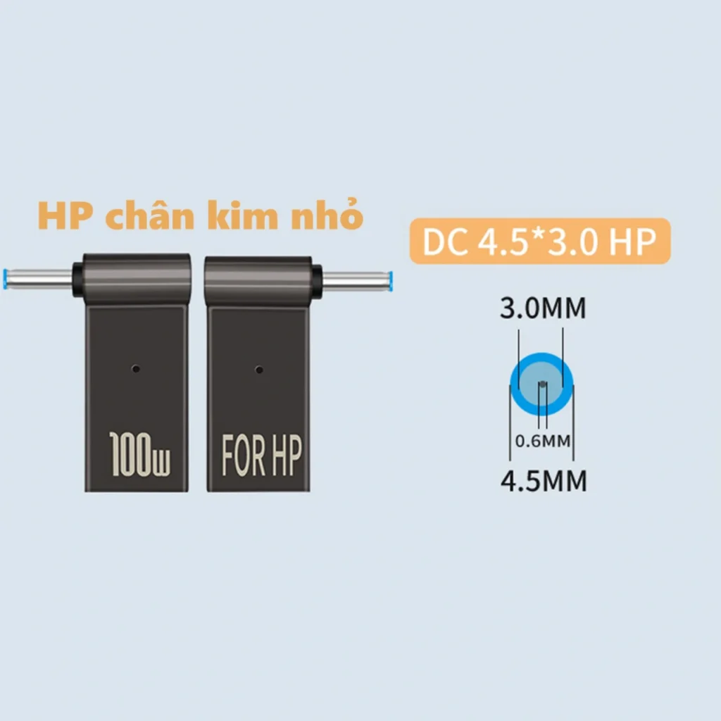 HP chân kim nhỏ có màu xanh