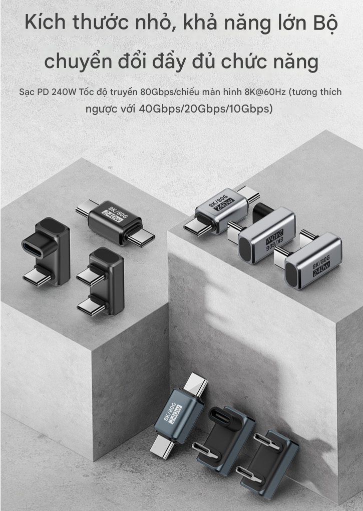 Đầu nối Type C Đực sang Cái
