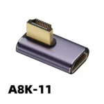 Đầu nối HDMI A8K A8K-11 chữ T bẻ góc giữa thẳng hàng mặt trước
