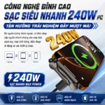 Với công nghệ sạc PD 3.1 lên tới 240w 48v5a dùng sạc cho hầu hết thiết bị PD hiện tại