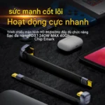 Hoạt động cực nhanh với chip PD 3.1 hỗ trợ chip Emarker và dữ liệu lên tới 40Gbps hỗ trợ usb4