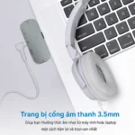 Hub Type-C trang bị cổng kết nối âm thanh 3.5mm tiện dụng, giúp bạn dễ dàng cắm tai nghe truyền thống vào laptop để thưởng thức âm nhạc trọn vẹn.