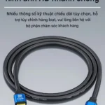 Cận cảnh thực tế đầu cắm cáp HDMI HD20B-P mạ vàng và nắp bảo vệ