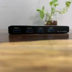 Chụp trực diện 4 cổng USB 3.0 trên bộ gộp KVM 2x1 Switcher