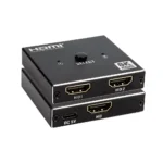 Hình ảnh tổng thể 2 mặt bộ gộp tín hiệu HDMI 8K hai chiều vỏ nhôm
