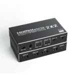 Xếp chồng 2 mặt trước và sau bộ chuyển đổi HDMI Matrix 2x2 4K 30Hz góc chéo