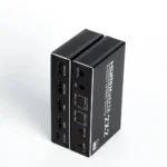 Góc chụp dọc chi tiết các cổng kết nối bộ gộp chia HDMI Matrix 2x2 4K