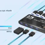 Bộ KVM Switch USB 3.0 4K truyền dữ liệu tốc độ 5Gbps
