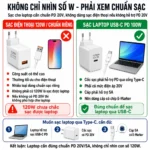 Hướng dẫn chọn sạc Type C PD, không dùng sạc USB A để sạc