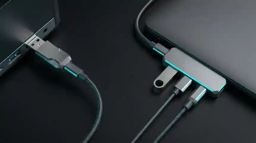 Ứng dụng đầu chuyển USB A và Type C với thiết bị