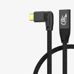 Hai đầu cắm của cáp nối dài Type C C224-N100FR đực góc 90 độ và cái