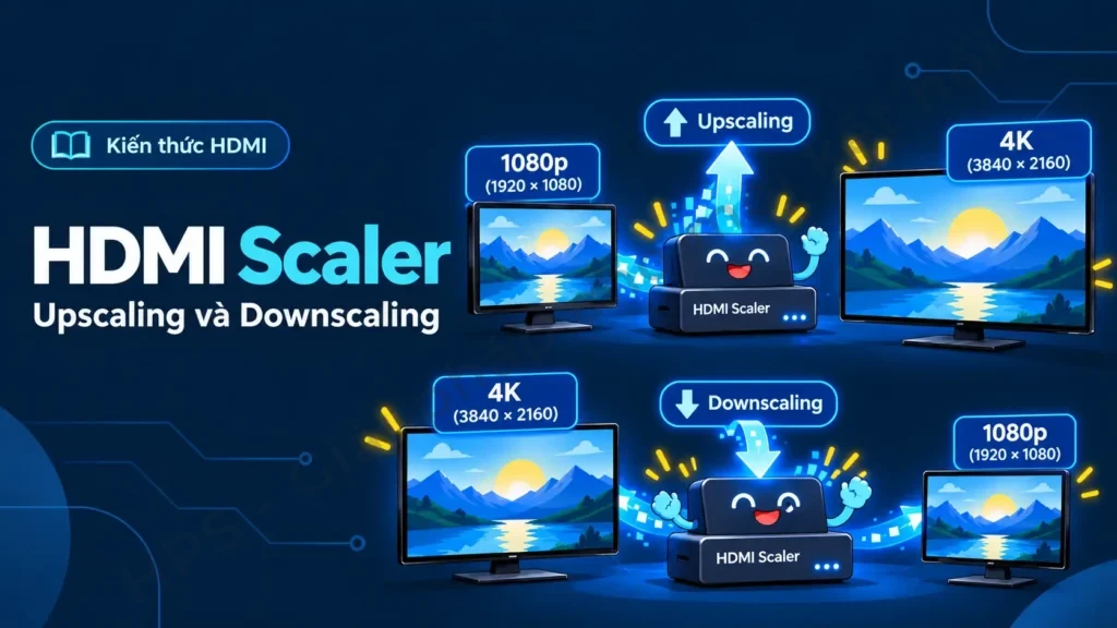 HDMI Scaler là gì và sự khác nhau giữa Upscaling với Downscaling
