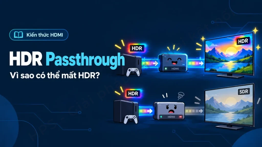 HDR Passthrough là gì và vì sao tín hiệu HDR có thể mất qua Switch hoặc Dock