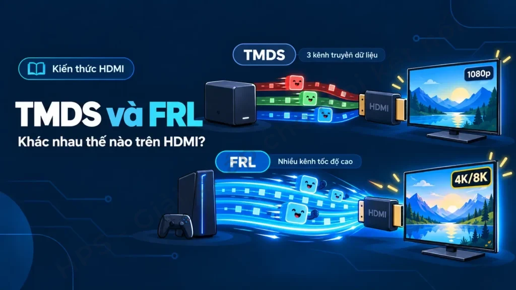 TMDS và FRL khác nhau thế nào trên HDMI và cách truyền tín hiệu